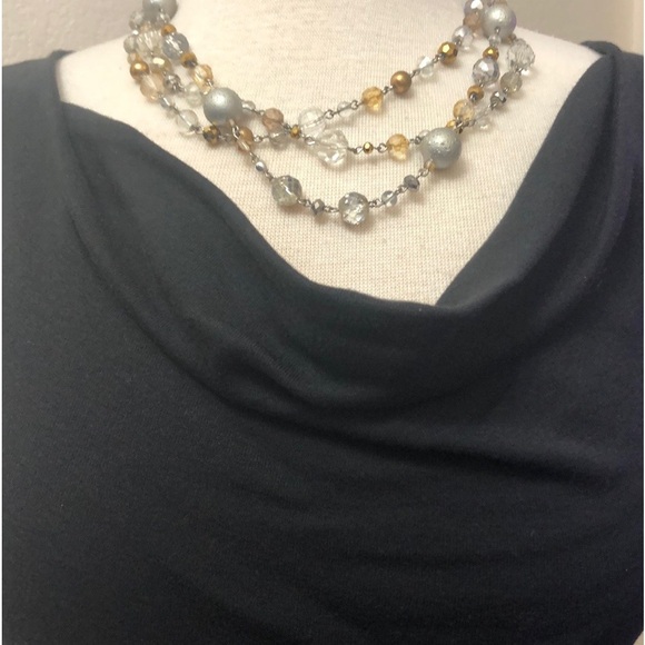 Talbots Black Sleeveless Cowl Neckline Top - Picture 2 of 9